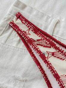 Travachic Women's Summer Beach Letter & Fish Print Sexy Bikini Swimsuit Set - Multicolor - View 5