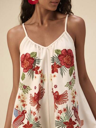 Travachic Women's Floral Print Casual Jumpsuit,Vacation Casual Terno Outfit For Women,Summer Holiday Outfits,Spring Break Outfits,Party Outfit,Beach Outfit,Spring Clothing,Carnival Costume,Elegant,Floral,Carnival,Spring To Summer ,Party , Boho,Mexican Style,Summer Jumpsuit,Valentine's Day Jumpsuit,Wedding Guest Jumpsuit For Women,Birthday Jumpsuit,Party Jumpsuit,Elegant Jumpsuit For Women,Floral Jumpsuit,Summer Jumpsuit,, Mexican Style Jumpsuit Women Boho Jumpsuit For Women,Tropical,Bohemian,Ibiza,Western,Graduation Jumpsuit, Graduation Outfit For Mother