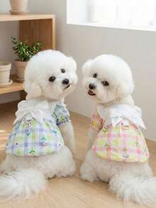 PETSIN Dog Clothing, Cat Clothing, Animal Skirts, Pet Spring/Summer New Collection, Puppy Dress, Princess Versatile Dress, Printed Stripes, Small Animal Clothing, Cool Sunscreen - Multicolor - View 2
