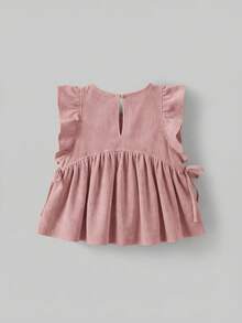 Maija Kids Maija Kids Young Girl Round Neck Cap Sleeve Blouse - Dusty Pink - View 2