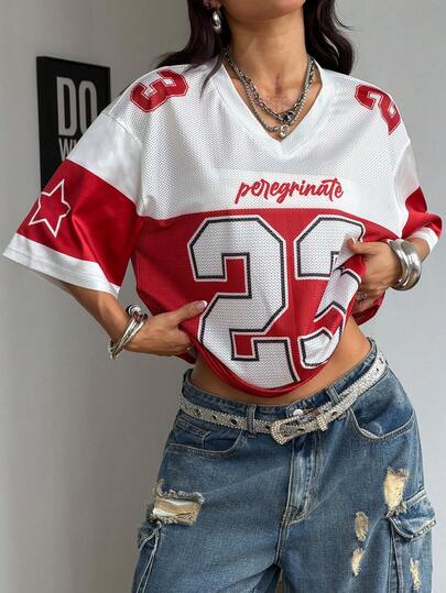 Coolane Camiseta suelta de malla transpirable con gráficos, para uso casual, salir y actividades al aire libre en verano