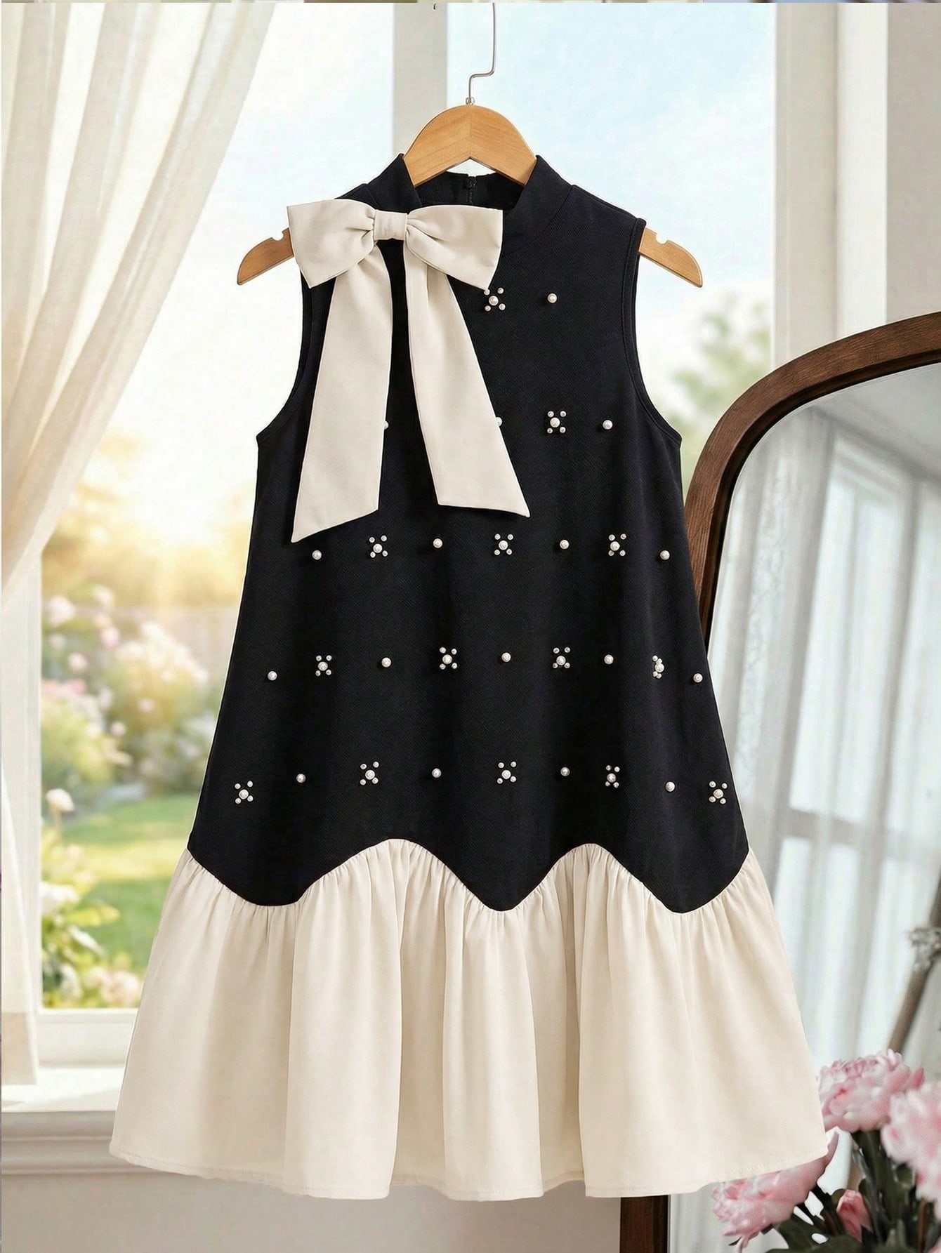 SHEIN Serisse Kids فستان فضفاض أنيق للفتيات المراه...