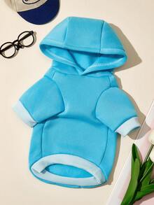 PETSIN 1 Piece Of Sausage Dog Letter Printed Pet Blue Sports Style Thick Warm Spring And Autumn Pet Clothing Hoodie - Blue - View 6