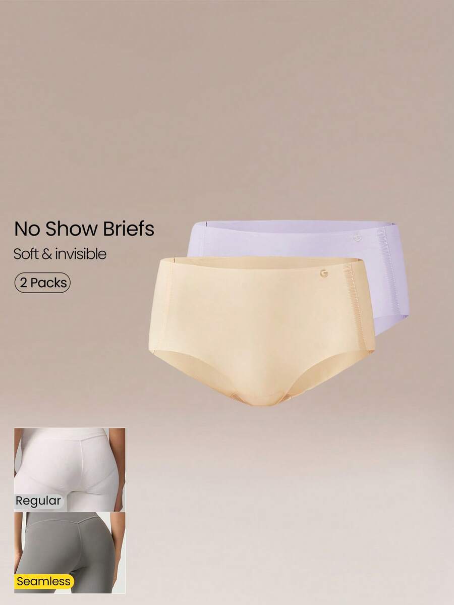 GLOWMODE 2条装莫代尔Bare Ease轻盈柔软无缝隐形低腰三角内裤，适合日常休闲和工作穿着 - 彩色 - 查看 1