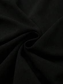 GlowEve CURVE Đầm ngắn tay thanh lịch dành cho nữ cỡ lớn, phối màu tương phản, đính nơ và ngọc trai giả. - màu đen - Xem 6