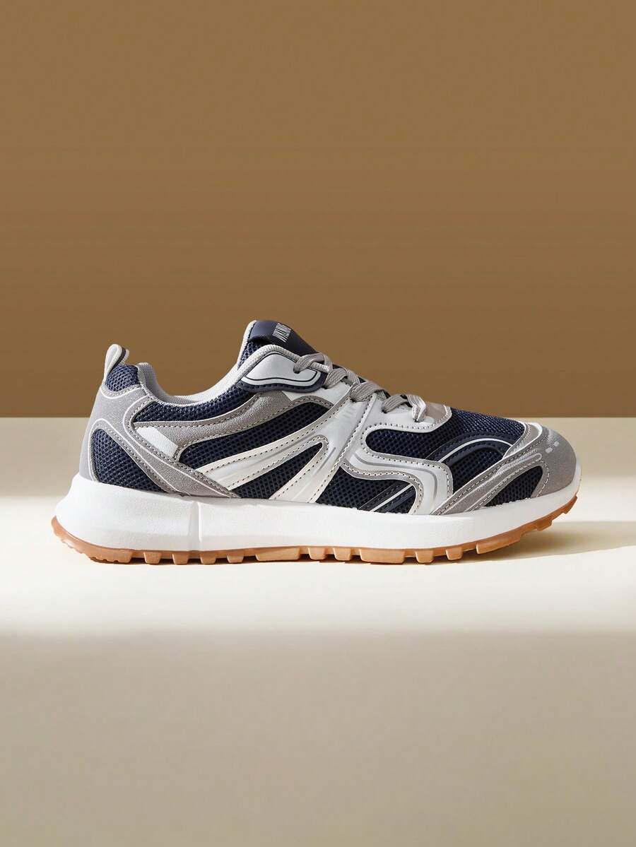 CUCCOO EASI Giày thể thao nữ thường ngày, da PU, đế bằng, nhẹ, thoải mái, giày chạy bộ màu trắng. - Bạc - Xem 1