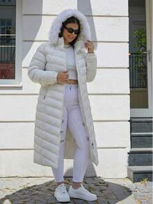Abrigos de inviernos Plus size - Blanco - Ver 1