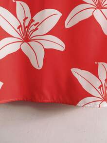 Manfinity RSRT Men's Floral Print Single-Breasted Casual Short Sleeve Shirt - Multicolor - View 6