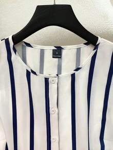 GlowEve Bộ đồ hai mảnh dệt sọc dành cho nữ, phong cách công sở thường ngày, mùa hè. - Nhiều màu - Xem 4