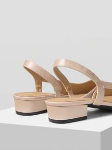 MOTF PREMIUM 春秋新品 粉色方头 BACKSPACE 时尚法式简约大方百搭女式平底鞋 - 淡粉 - 查看 7