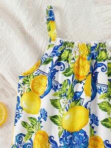 年轻女孩度假休闲雪纺碎花连体裤 - 彩色 - 查看 6