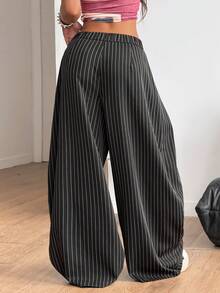 Coolane Quần dài nữ mùa hè kiểu vintage, phong cách hippie, dáng rộng, màu xanh rêu quân đội. - màu đen - Xem 5