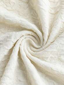 SHEIN 少女金属装饰镂空连体泳衣，适合海滩度假、泳池派对、沙滩派对 - 米色 - 查看 5