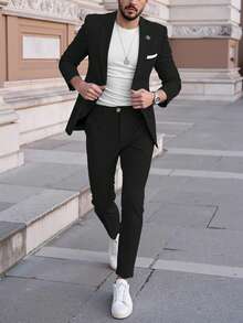 Men Suits - 黑色 - 查看 6