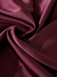 Femmeiva French Elegant Sexy Luxury Minimalist Party Golf Evening Satin Halter Backless Tie Design Fitted Mermaid Dress Pastal Summer - Burgundy - View 7