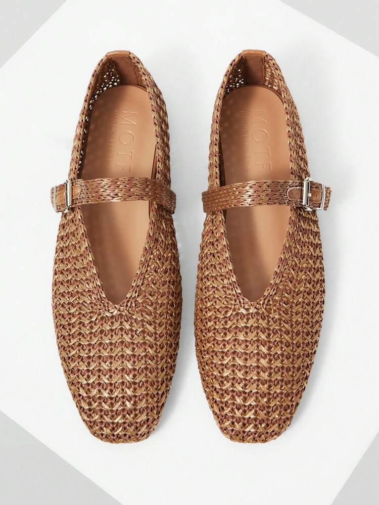 WOMEN'S FASHION COMMUTE & VACATION STYLE BRAID BUCKLE FLATS SPRING SHOES