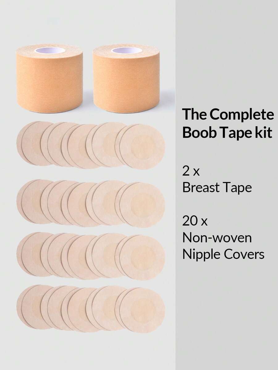 SHAPORA Women's Adhesive Bra Nipple Covers C2+20 - Apricot - View 1