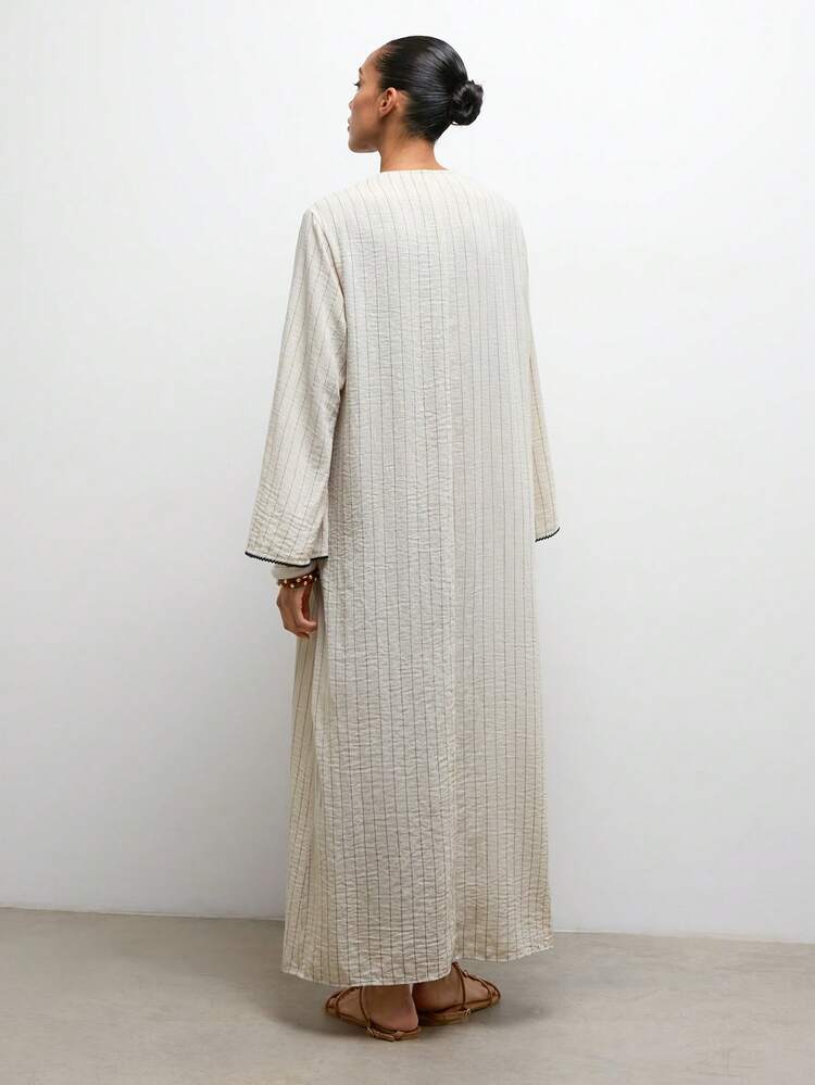 SHEIN Maija 스트라이프 루즈핏 미디 기장 원피스