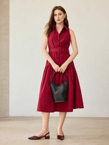 MOTF 女士单肩包，精致简约的水桶包。 - 黑色 - 查看 9