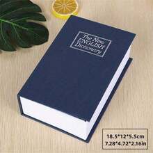 1PC Black/Blue/Red Book Shaped Money Box, Secret Storage Box, English Dictionary Book Shape Money Box With Key Lock, For Savings, Jewelry, Passport Etc, 18.5*12*5.5cm/7.28*4.72*2.16 Inches,Back To School,School Supplies - Single Piece - View 10