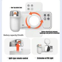 Pegangan Kamera Ponsel Magnetik | Gagang Fotografi | Kontrol Rana Jarak Jauh 1-Klik | Dudukan Ponsel Rotasi 360° | Dudukan Lampu Pengisi yang Dapat Dilepas untuk Vlog & Siaran Langsung - MultiWarna - View 6