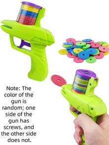 Lanzador de juguete interactivo para gatos - Lanzador de disco de espuma para juego en interiores, diversión sin batería para gatitos y gatos - Multicolor - Ver 12