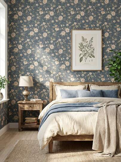 Cirelle 3m Retro Floral Self-Adhesive Wallpaper – Waterproof Vinyl For A Quick Home Makeover, Removable Stickers To Refresh Cabinets & Furniture, Easy Wall Decor