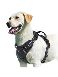 Arnés de pecho para perros, arnés de pecho anti-tracción para mascotas, chaleco acolchado ajustable para perros, chaleco de tela Oxford anti-ahogo para mascotas con asas fáciles de controlar, adecuado para perros grandes - Morado - Ver 3