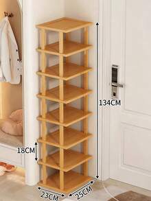 Kệ giày đứng tự làm từ tre và gỗ cứng - Kệ lưu trữ dọc đa chức năng, giải pháp tiết kiệm không gian nhà cửa cho nhiều phòng, được làm từ cấu trúc ván gỗ. - Nhiều màu - Xem 9