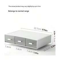 1pc Tea Bag Organizer, Stackable Tea Box With 3 Drawers, Plastic Tea Bag Holder For Kitchen, Pantry, Cabinet, Countertop, Multi-Functional Kitchen Organizers And Storage, Home Organizer - White - View 4