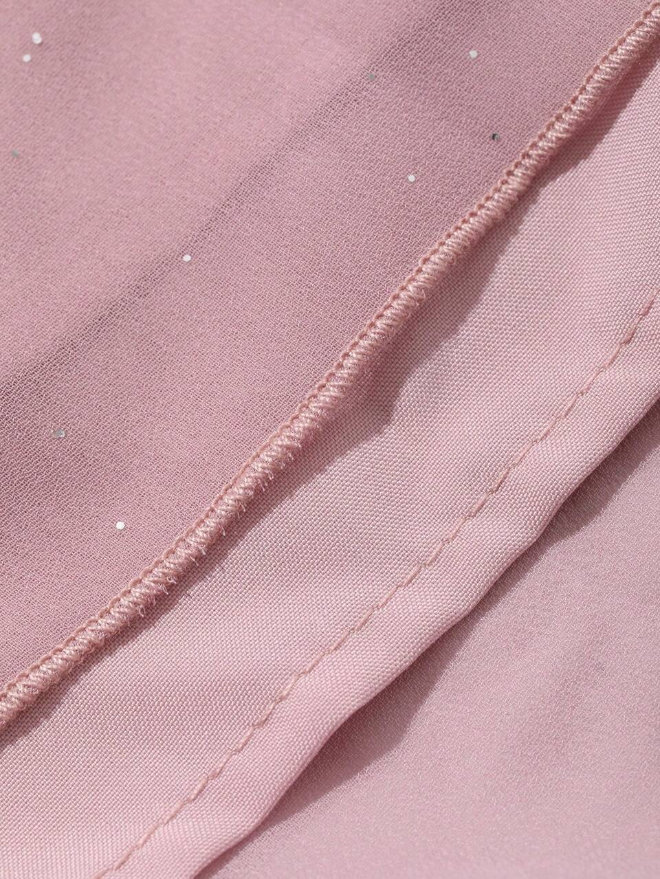 Women's V-Neck Sequin Mesh Fabric Waist Cinched Long Sleeve Elegant Dress Summer Sun Dresses For Women