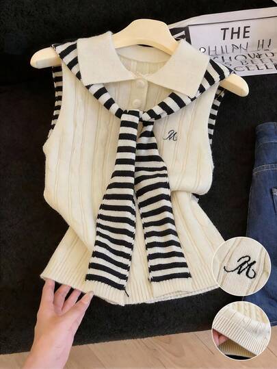 GlowEve New Arrival European And American Fashion Mixed Color Knitted Sweater Dress