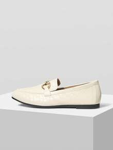 MOTF PREMIUM NEW BEIGE FLAT BOTTOM SQUARE TOE CASUAL AND COMFORTABLE VERSATILE WOMEN'S FLAT SOLE SHOES - Beige 2 - View 4