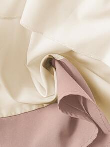 Airaco 女士拼接彩色短袖上衣搭配抽绳腰阔腿裤休闲套装 - 淺粉色 - 查看 5