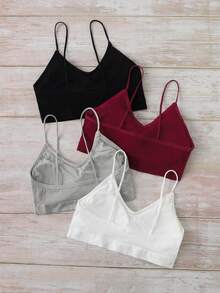 Lowkey Lull Women's Casual High Stretch Plain Backless Bralette Set In Multicolor Fabric - Multicolor - View 2