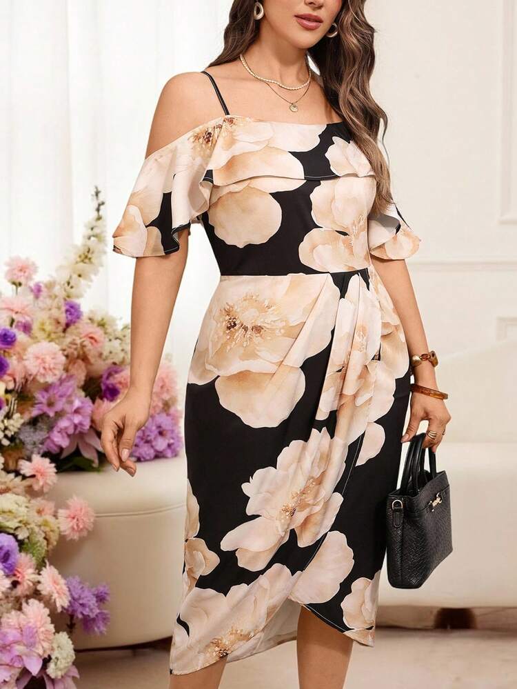 Plus Size Women's Off-Shoulder Ruffle Slit Elegant Romantic Mid-Length Dress/Summer/Vacation/Elegant/Flower/Wedding Guest Dress,Floral Dresses For Women,Vacation Outfits Women,Birthday Outfits For Women ,Going Out Outfits,Summer Outfit For Women,Elegant Dresses For Party, Off Shoulder Floral Dress Plus Size Floral Dress Plus Midi Dress Summer Plus Size Dress Plus Size Vacation Dress Flower Dress Plus Size Floral Wedding Guest Dress Elegant Floral Dress,Spring Dresses,Work Outfits For Women ,Floral Dress For Women Elegant Spring Dress Elegant Summer Dress Elegant Floral Dresses For Women Women Clothing Dress Off Shoulder Dresses For Woman Floral Print Dress Formal Wear Women Women's Dresses