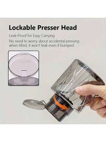 1个透明可重复灌装的卸甲油瓶，带泵头和锁扣，适用于美甲 - 彩色 - 查看 4