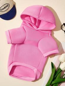 PETSIN 1 件数码印花 67 号宠物粉色运动风加厚保暖春秋季宠物连帽衫 - 粉色 - 查看 6