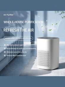 USB Powered HEPA Air Purifier With Activated Carbon Filter And Blue Ambient Night Light, Capable Of Eliminating Dust, Pet Hair, And Odors, Suitable For Compact Air Purifiers In Homes, Offices, And Cars - multicolor - View 10