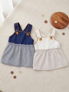 PETSIN 狗狗服装、猫咪服装、动物裙装、宠物春夏新品系列、幼犬连衣裙、公主风百搭连衣裙、条纹印花、小型动物服装、清凉防晒霜 - 彩色 - 查看 1