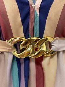 GlowEve Women's Woven Printed Summer Long Dress For Vacation - Multicolor - View 7