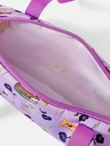 HARRY POTTER X SHEIN 一款多功能字母卡通图案单肩包，适合大学生、正式场合、派对和日常出行。 - 紫色 - 查看 6