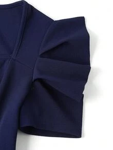 Ellevyn Women's Elegant Ballet Style Blouse, Suitable For Daily Commute, Intellectual And Slimming - Navy Blue - View 3