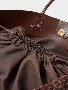 MOTF WOMEN'S FASHION COMMUTER VERSATILE HANDBAG - Coffee - View 5