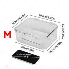 Hộp đựng thuốc mini gia dụng, hộp đựng thuốc trong suốt để bàn, hộp đựng chống bụi có nắp gập. Hộp đựng thuốc mini gia dụng. Đa năng đựng mỹ phẩm, mặt nạ, văn phòng phẩm, đồ lặt vặt - Trong sáng - Xem 9