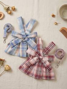 PETSIN Pet Chest And Back Skirt, Cat Traction Strap, Animal Collar Set, Pet Supplies Strap Skirt, Dog Walking Princess Skirt, Pet Chest And Back Skirt+Rope Sweet Princess Skirt, Small Clothing, Animal Tools - Multicolor - View 1