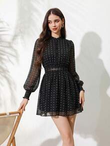 Aveloria Rosie Đầm tay phồng in họa tiết dành cho nữ, trang phục đi nghỉ mát. - Nhiều màu - Xem 5