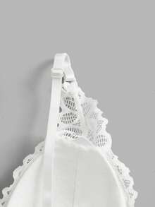 Lowkey Lull 3sets Solid Lace Bra & Panty Lingerie Set - Multicolor - View 3