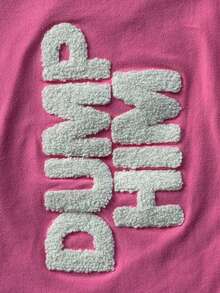 Coolane Women's Round Neck Letter Pattern Casual Versatile Everyday Short Sleeve T-Shirt - Pink - View 6