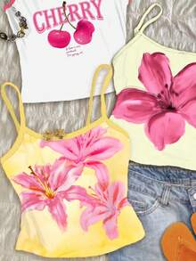 Attitoon 夏季女士休闲碎花吊带背心 - 彩色 - 查看 7